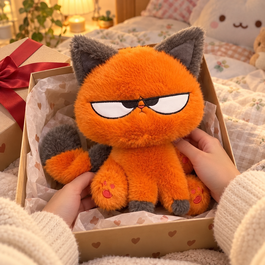Gruñona en unboxing de regalo